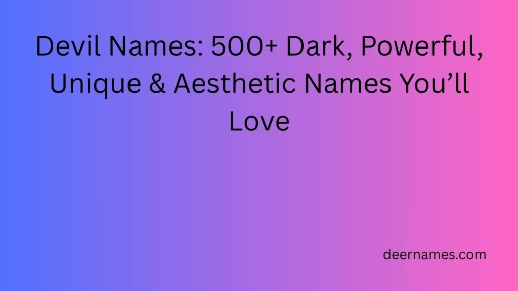 devil names