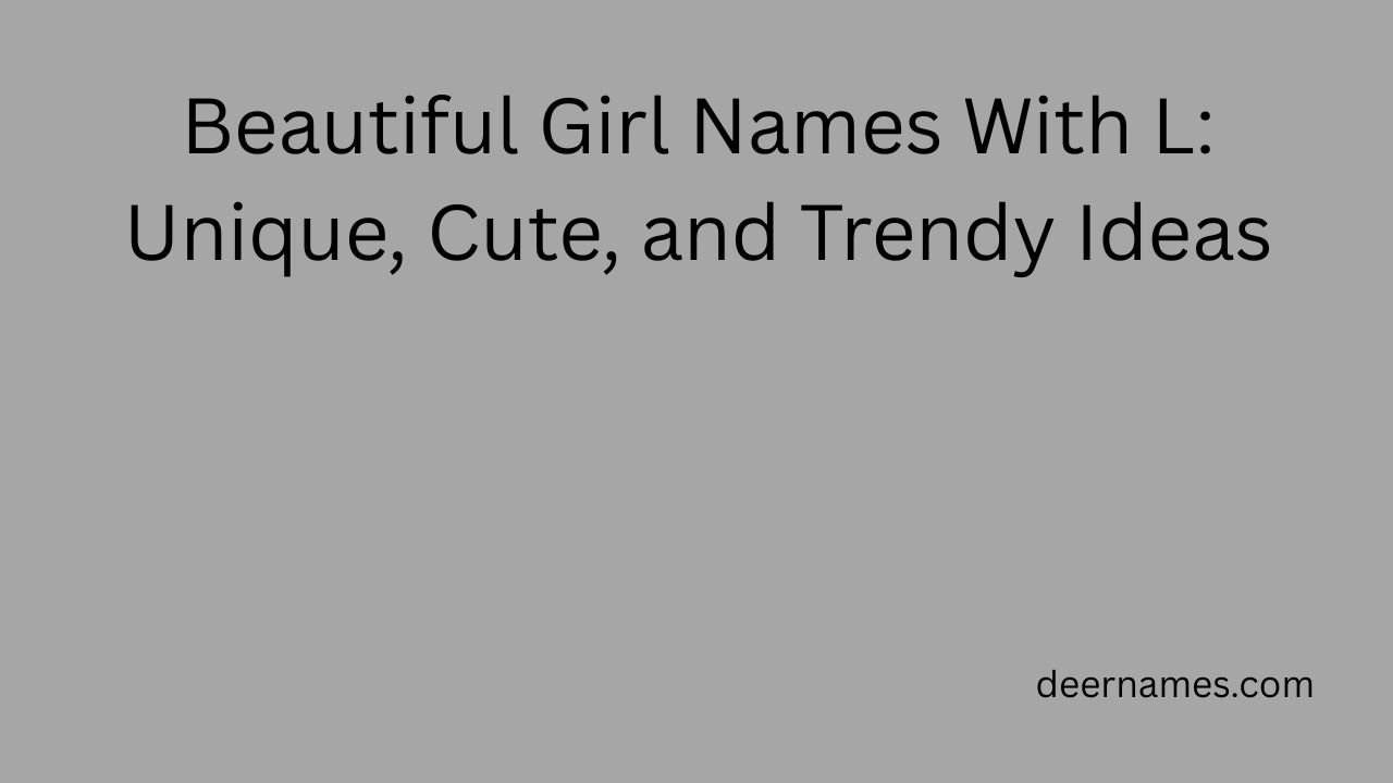 girl names with l