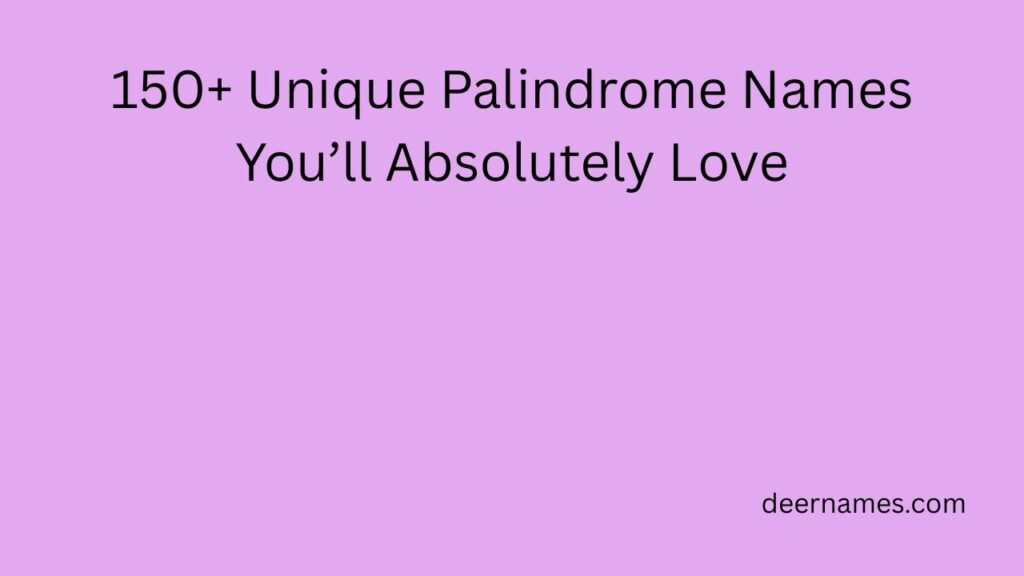 palindrome names