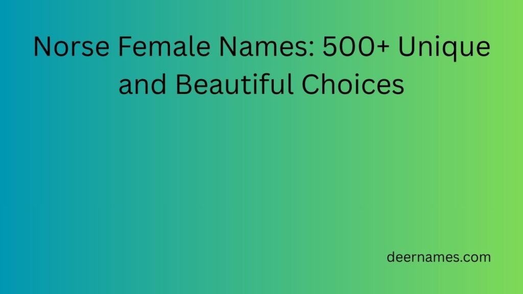 norse female names