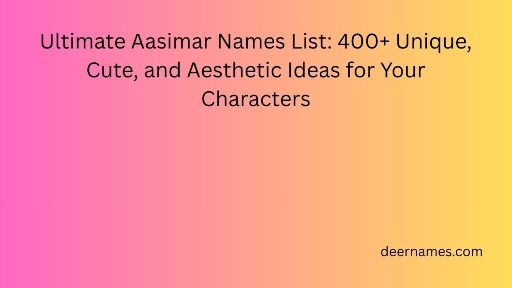 aasimar names