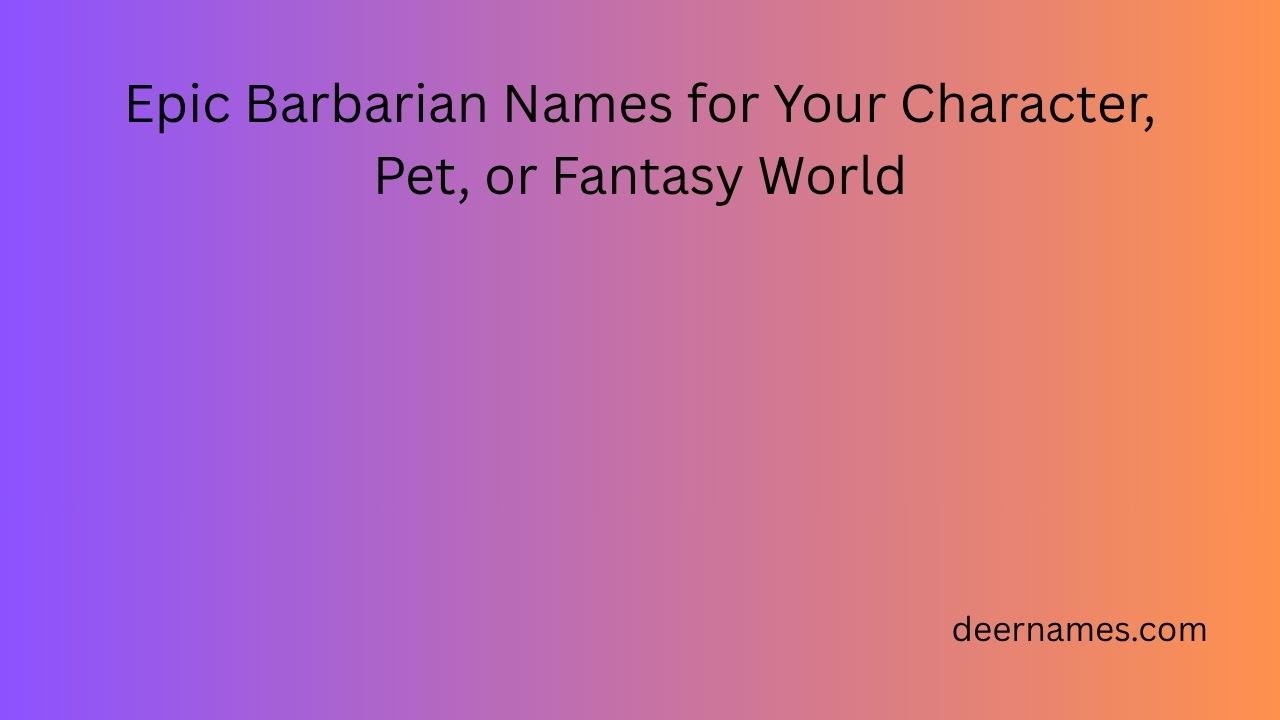 barbarian names