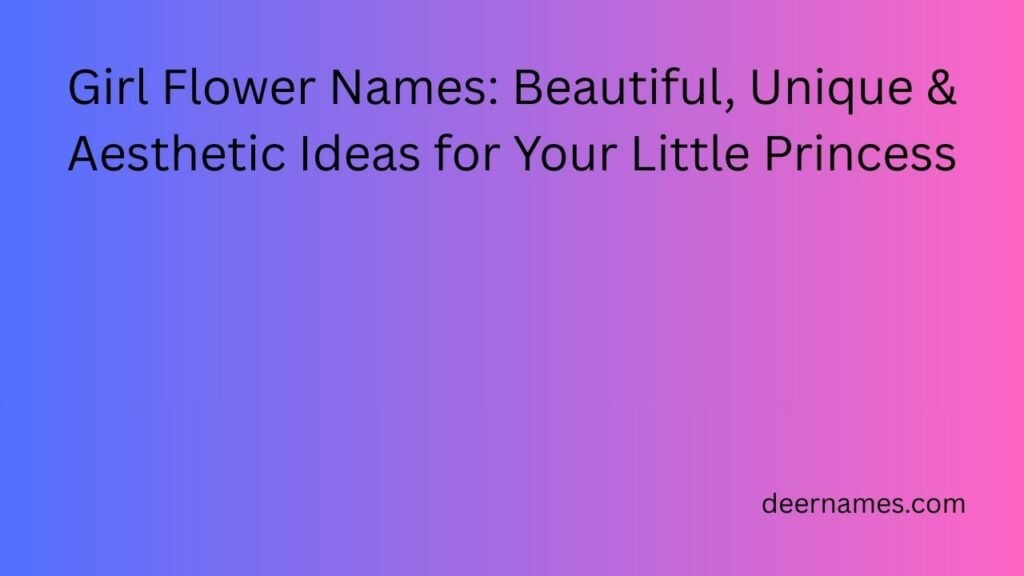 girl flower names