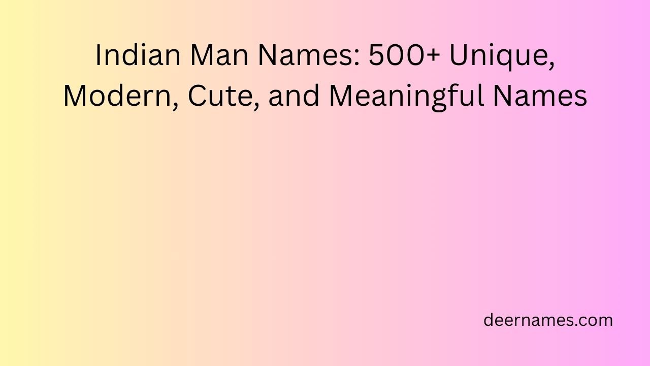 indian man names