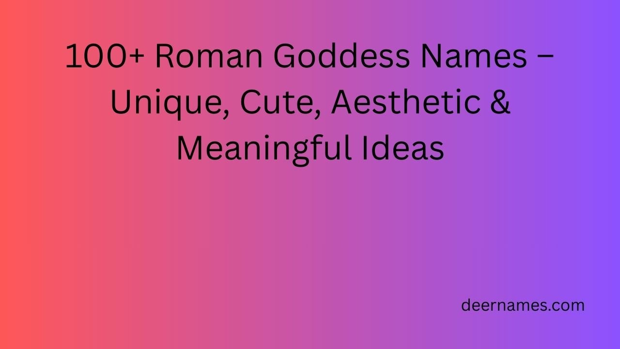 roman goddess names