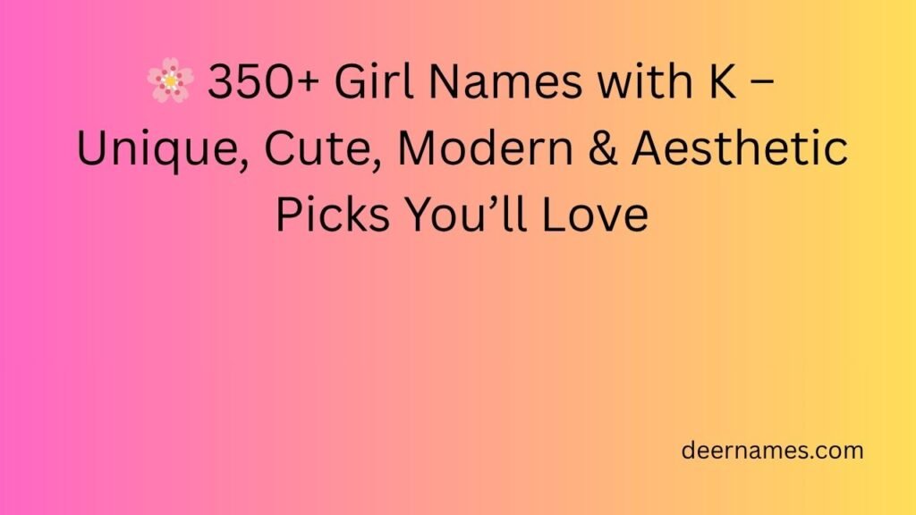 girl names with k