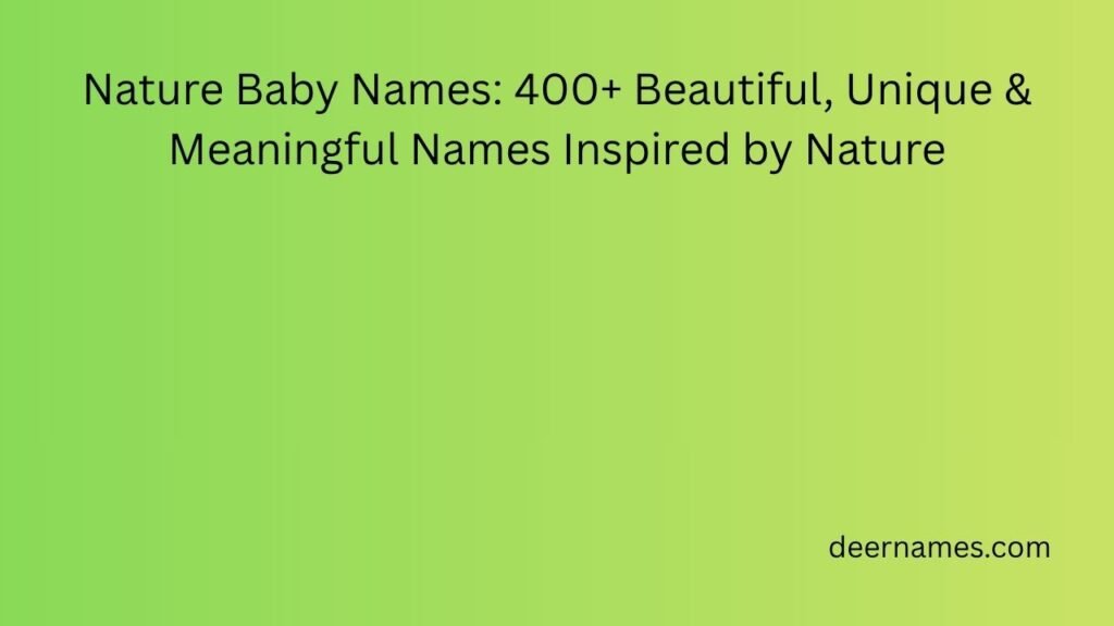 nature baby names