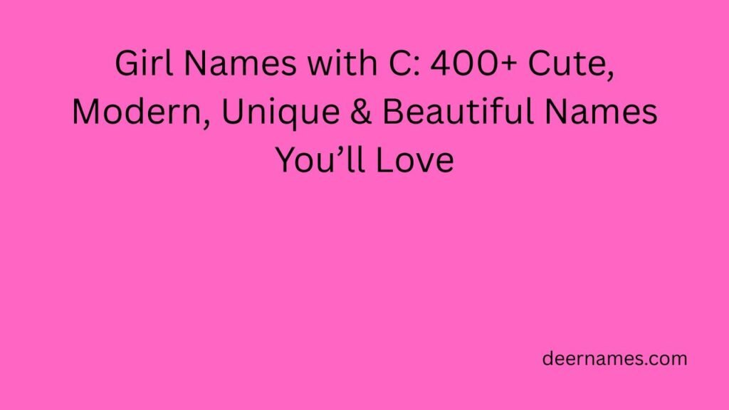 girl names with c
