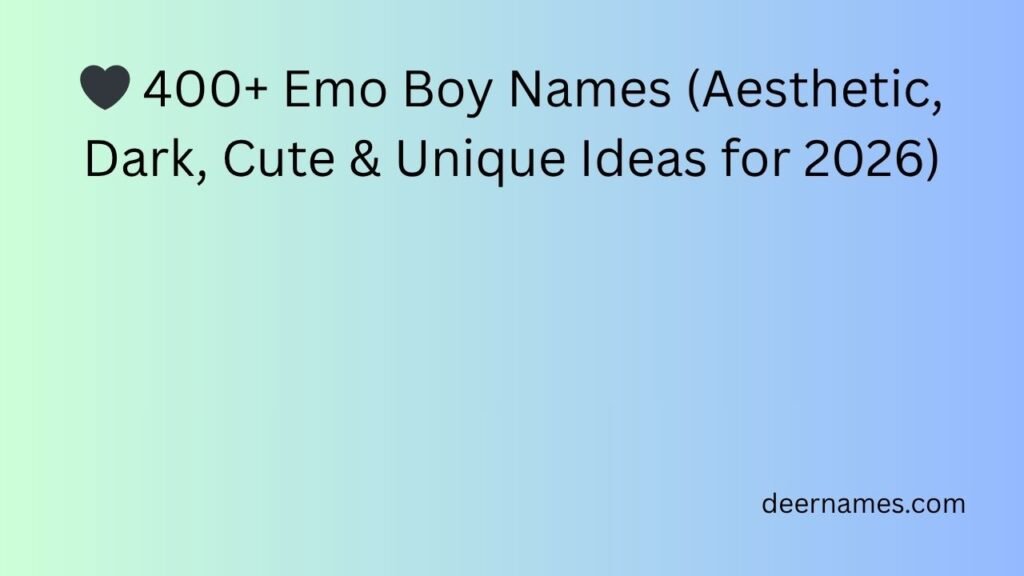 emo boy names