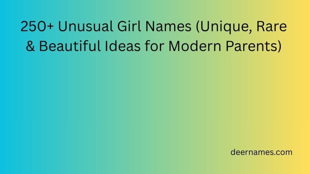 unusual girl names