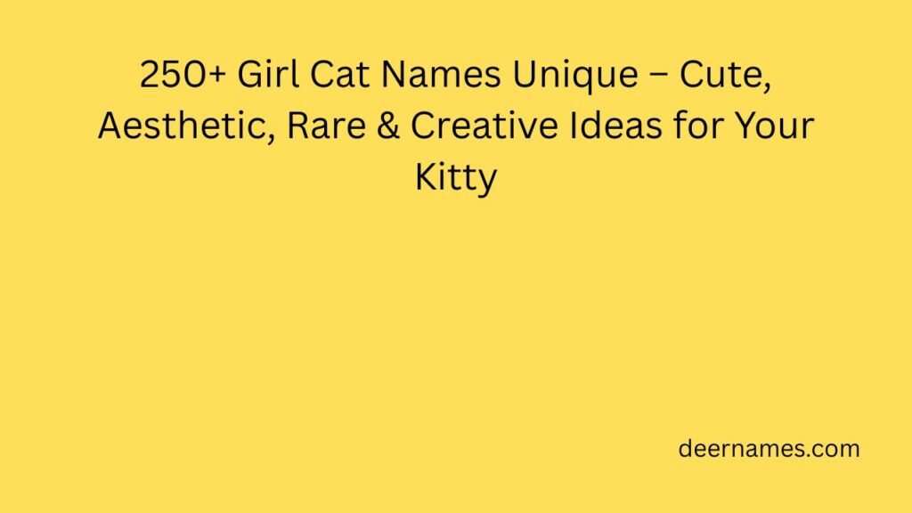 girl cat names unique