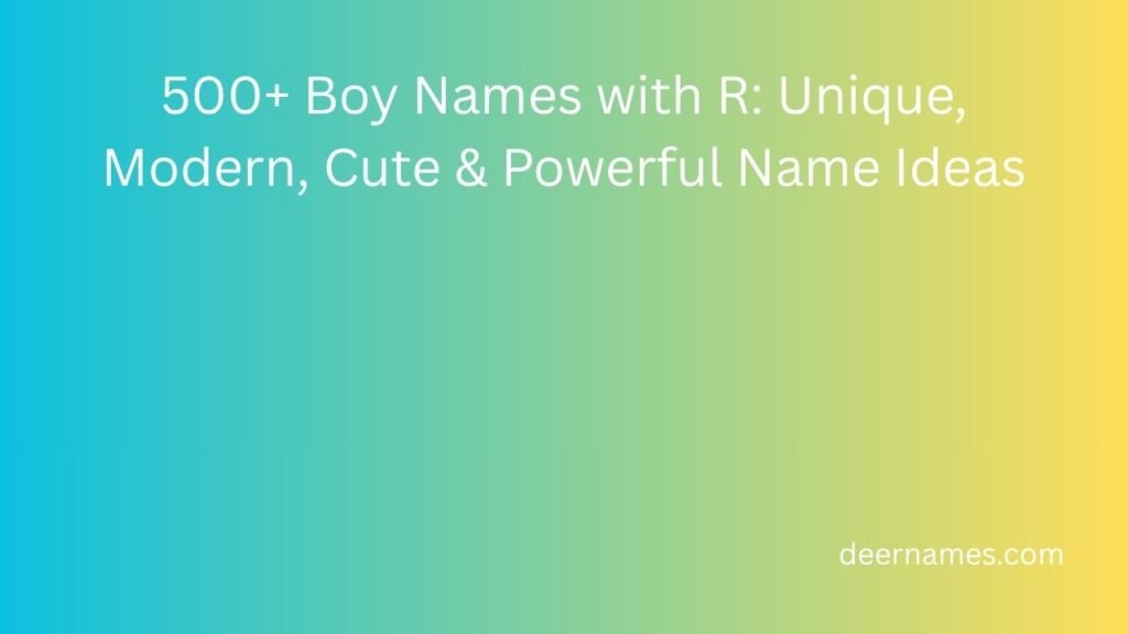 boy names with r
