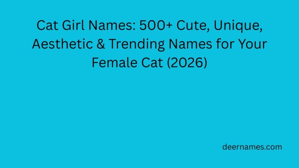 cat girl names