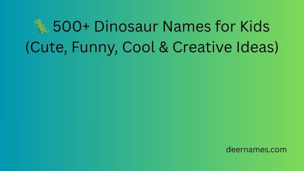 dinosaur names for kids