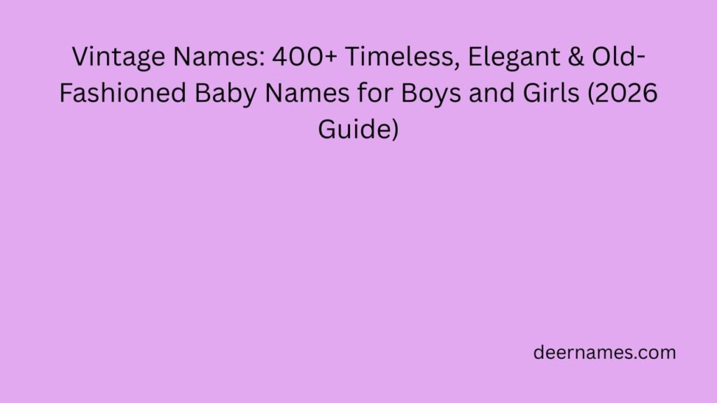 vintage names