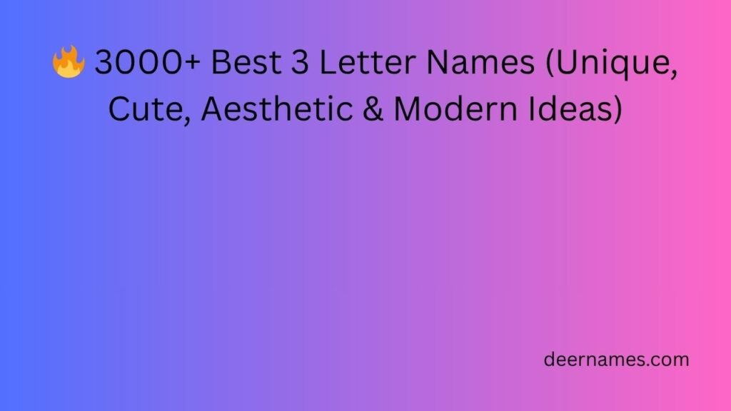 3 letter names
