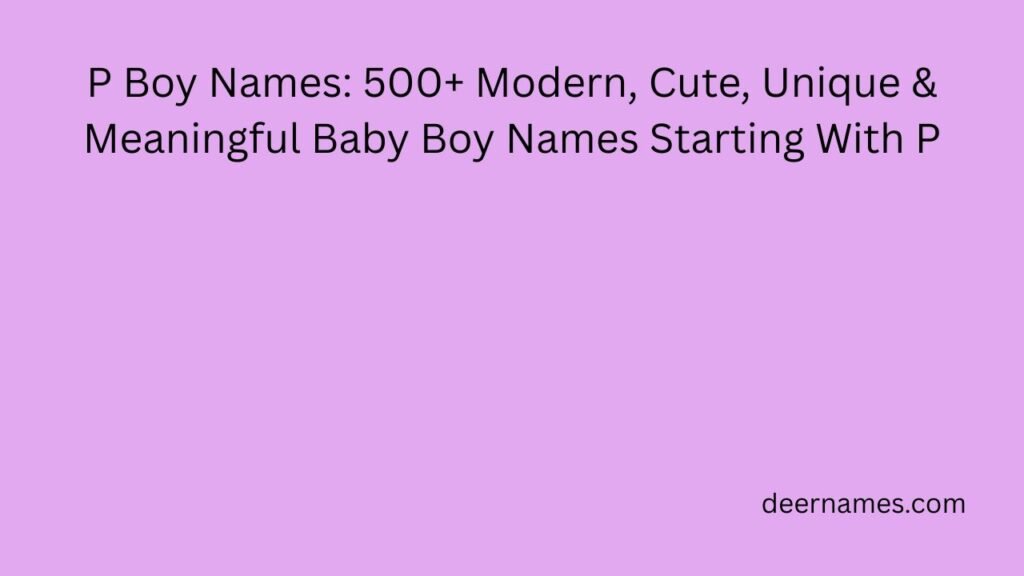 p boy names