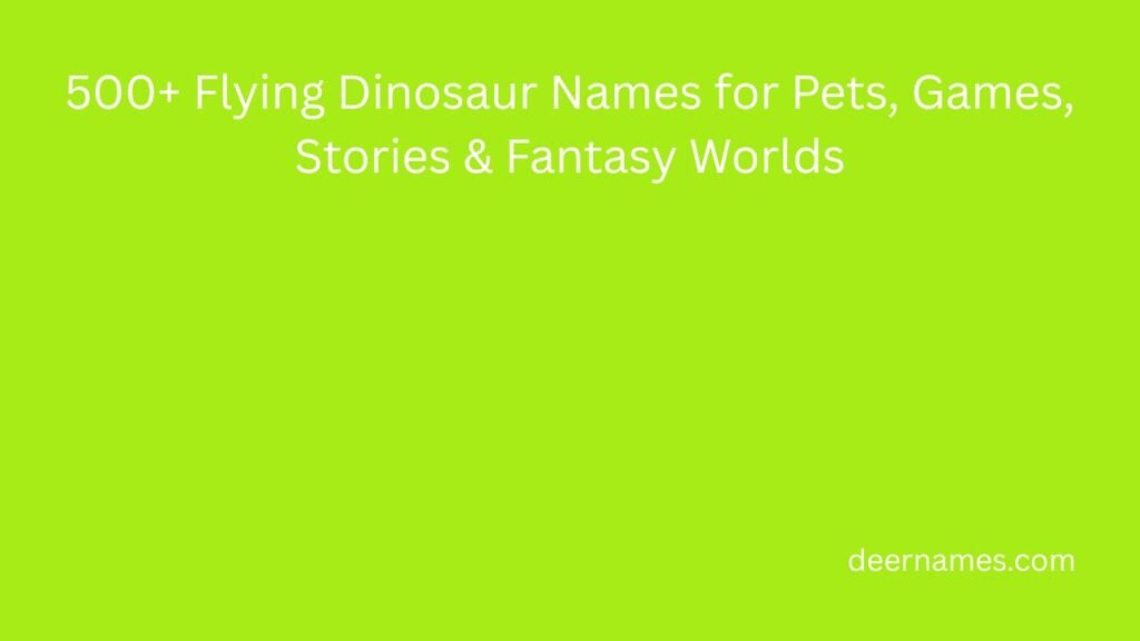 flying dinosaur names