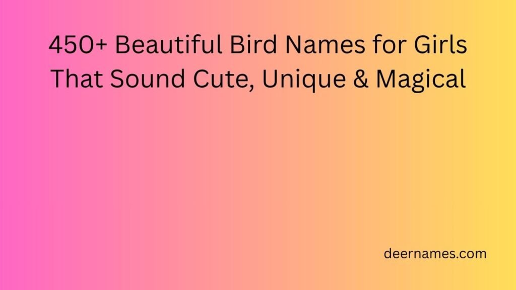 bird names for girls