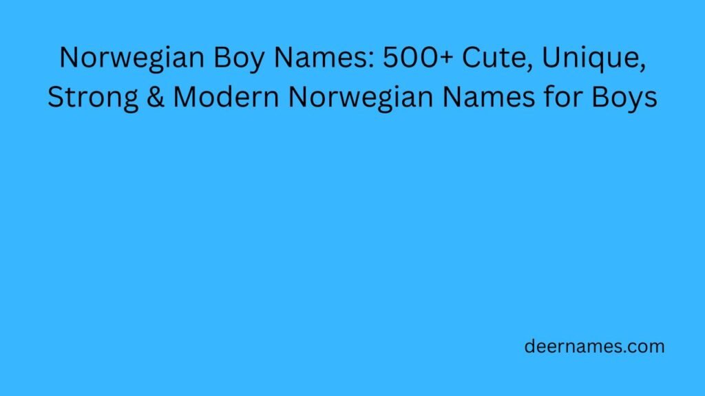 norwegian boy names