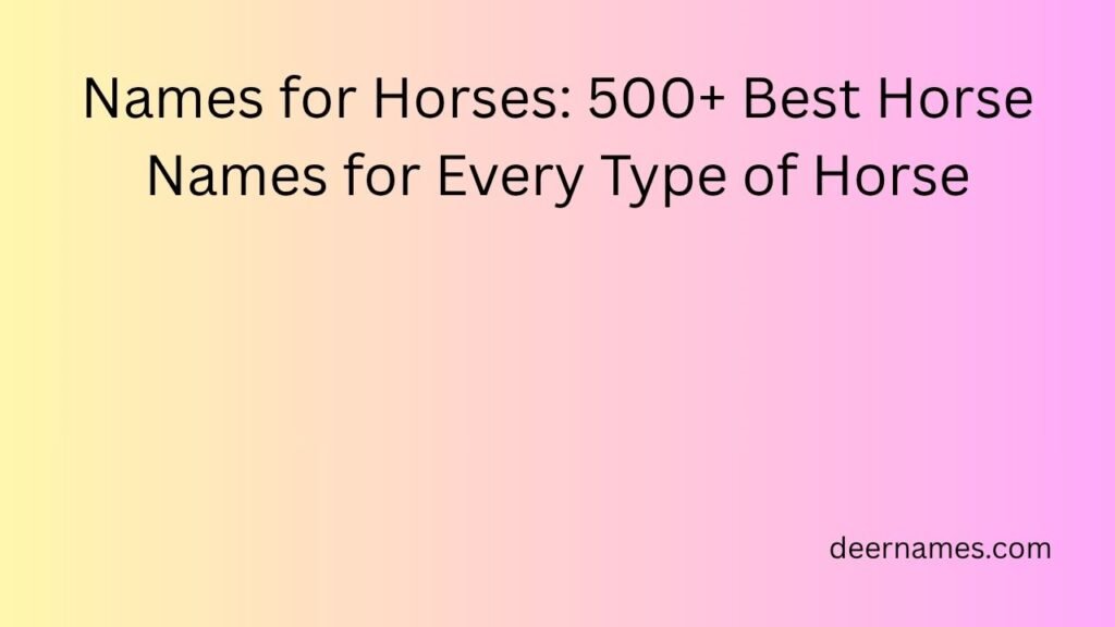 names for horses