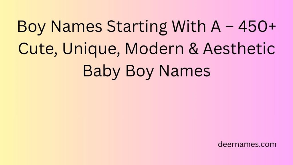 boy names starting with a