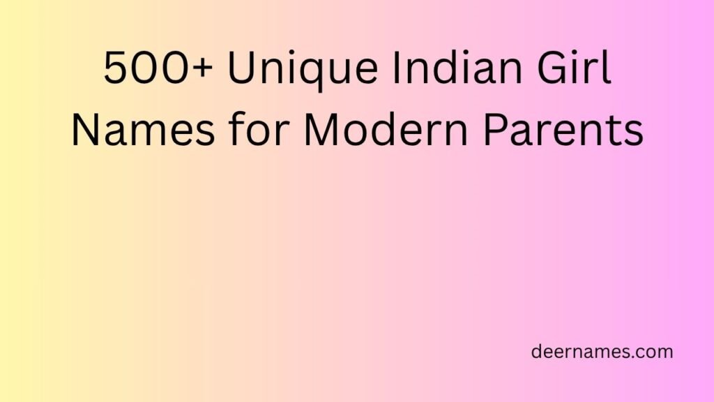 unique girl names, indian