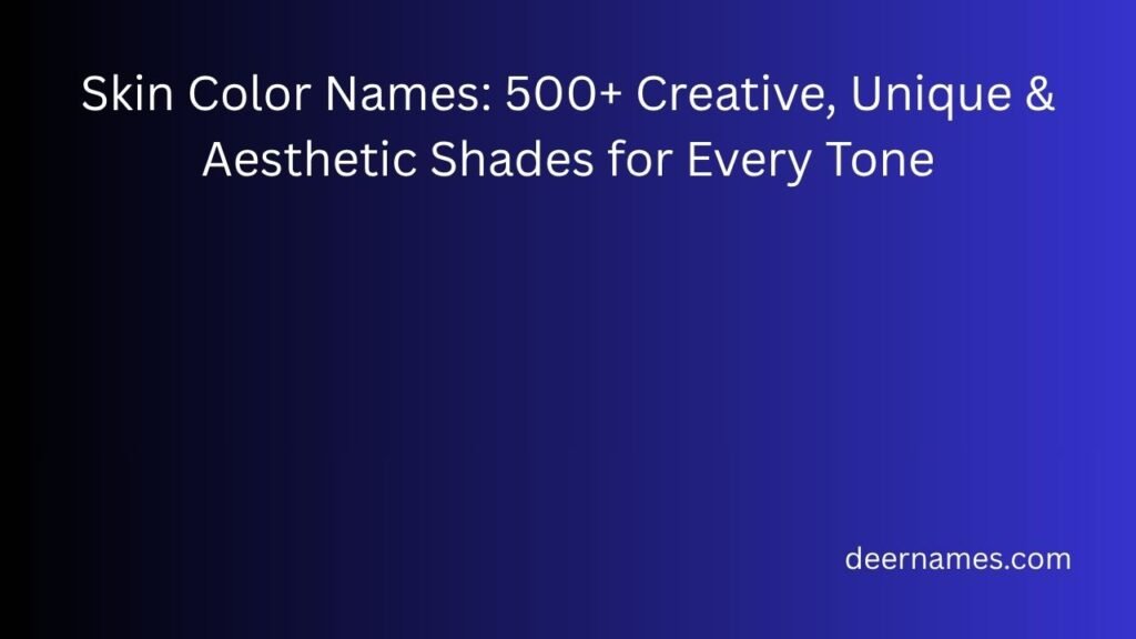skin color names