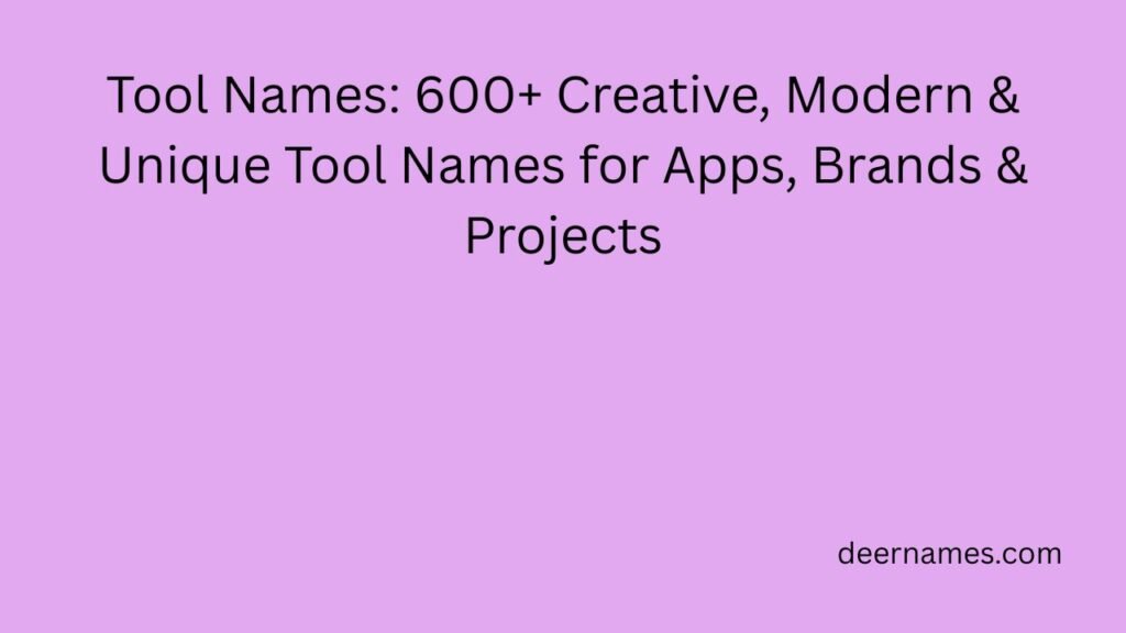 tool names