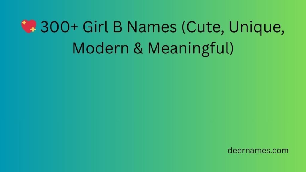 girl b names