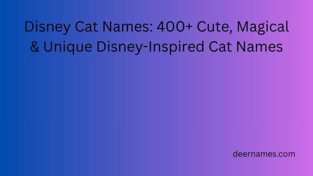 disney cat names