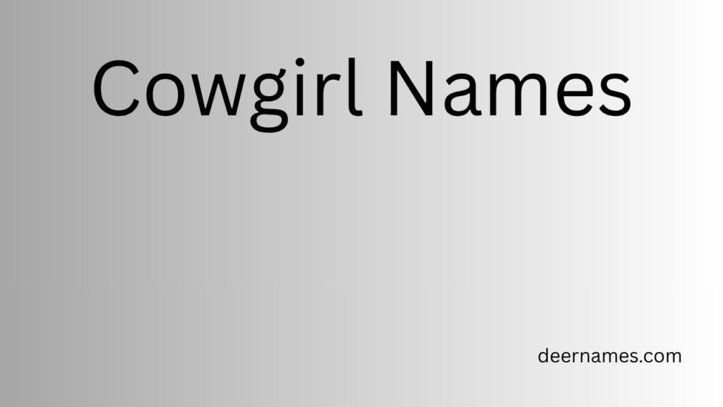 cowgirl names