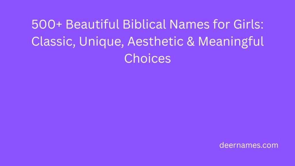 biblical names for girls