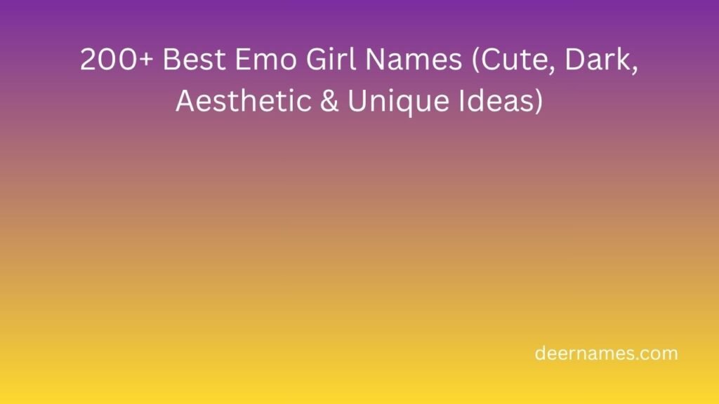 emo girl names