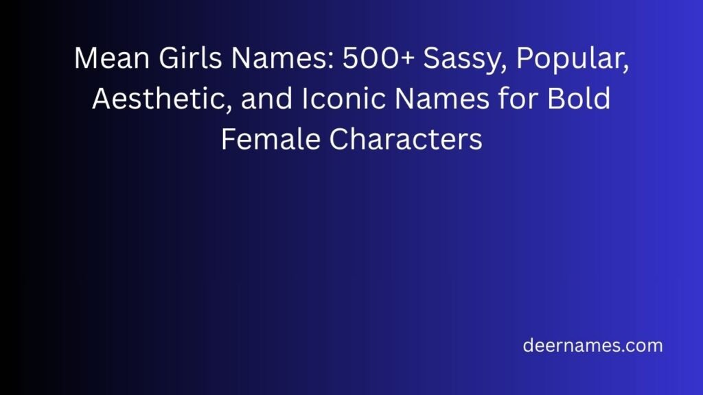 mean girls names