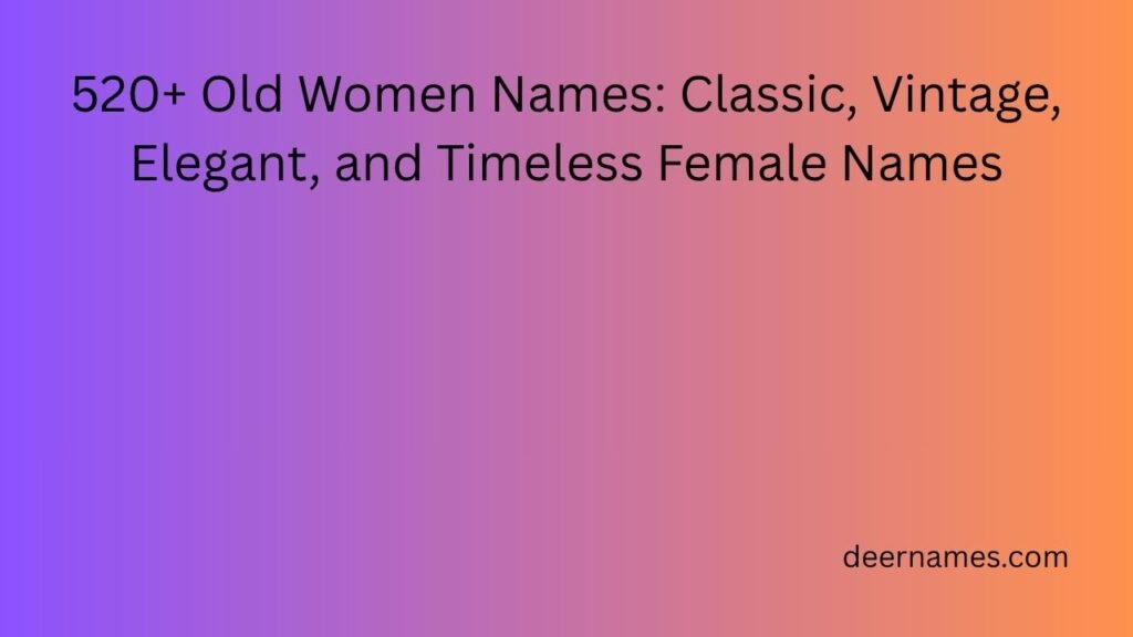 old women names