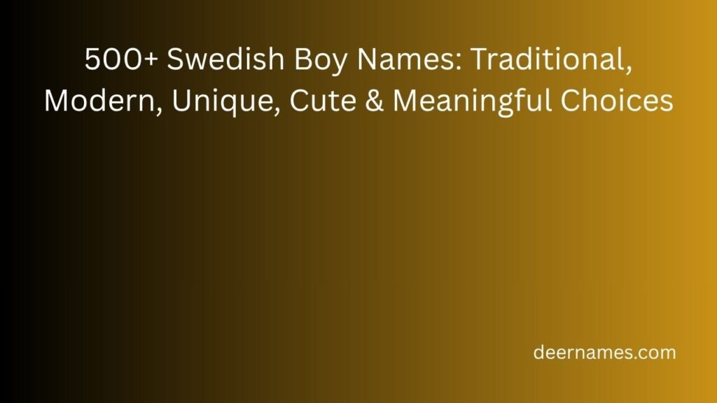 swedish boy names