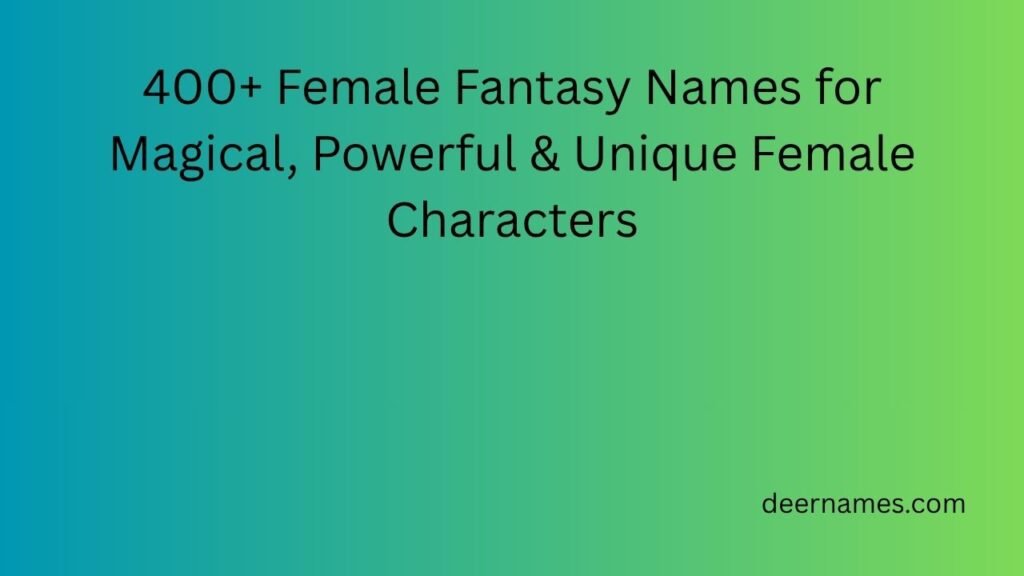 female fantasy names