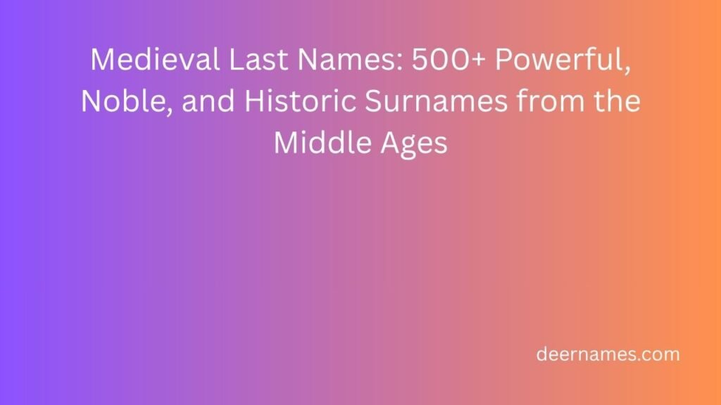 medieval last names