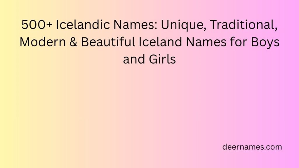 icelandic names