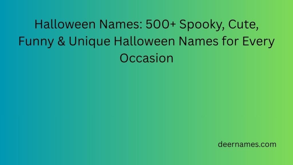 halloween names