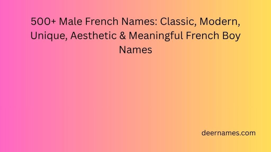 male french names