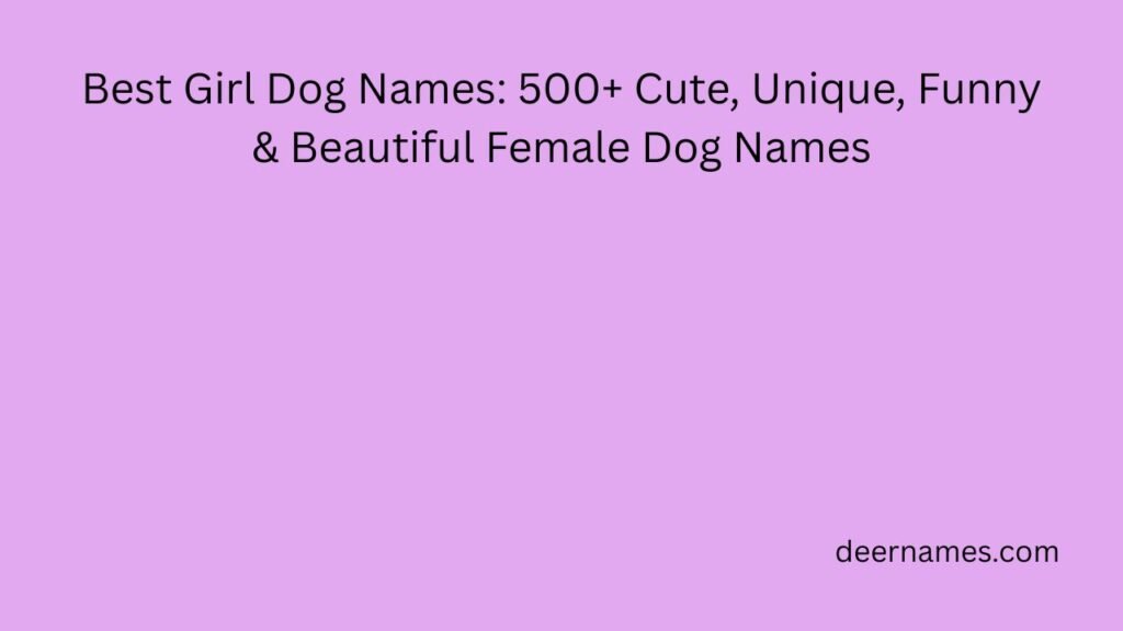 best girl dog names